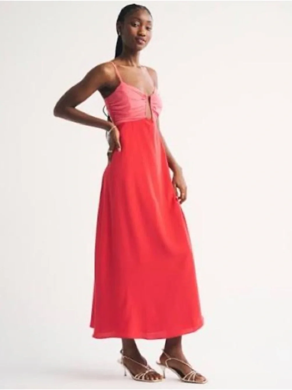 NWT Abercrombie Bra Free hardware maxi dress XLP